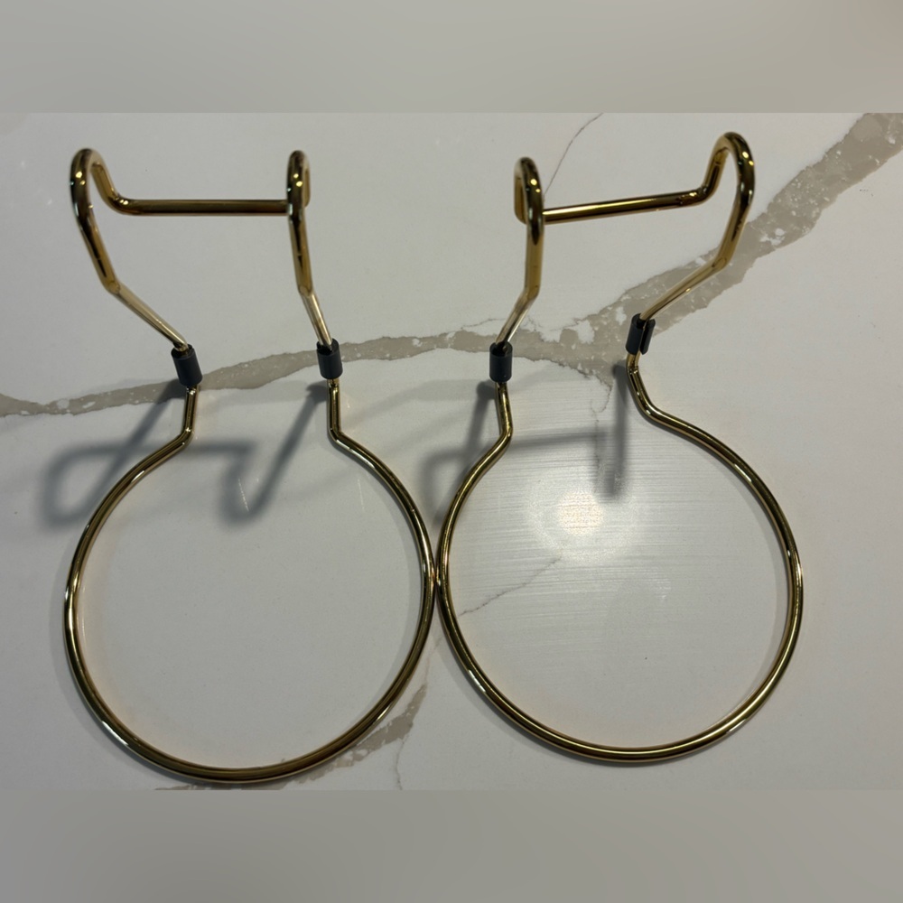 Pair of Rare Brass Plant Holders